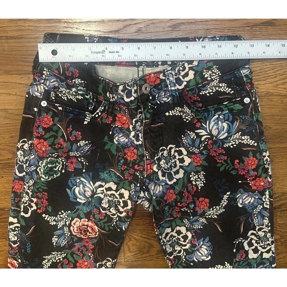 Pilcro And The Letter Press Jeans Womens 25 Floral Print Mid Rise Skinny - Picture 4 of 8